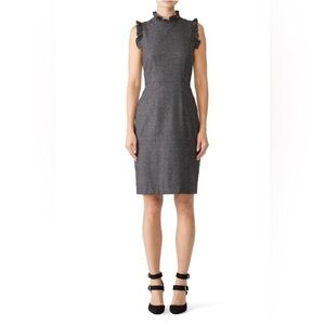 Rebecca Taylor Herringbone Wool and Silk Dress